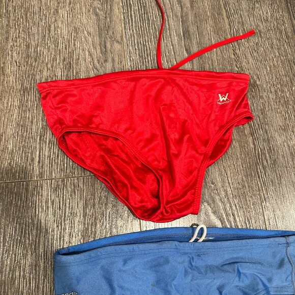 Men’s Swim Brief Lot – 3 Pairs – Speedo & Wrangler – Sizes 32 & 36 - Picture 5 of 7